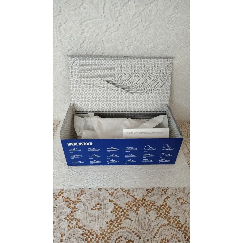 Size 38 Birkenstock EMPTY Shoe Box with Tissue and Card